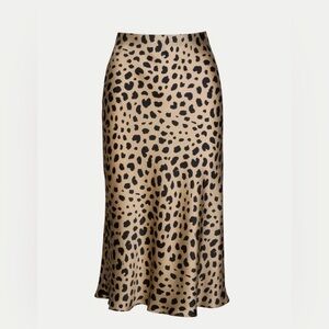 Realisation Par Naomi Leopard Midi Skirt in silk size Large